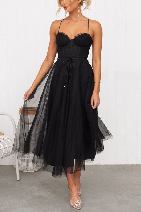 Chic Maxikleid à Bretelles pour Femmes - Marie Montel