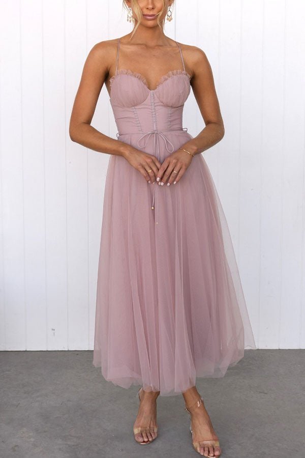 Chic Maxikleid à Bretelles pour Femmes - Marie Montel