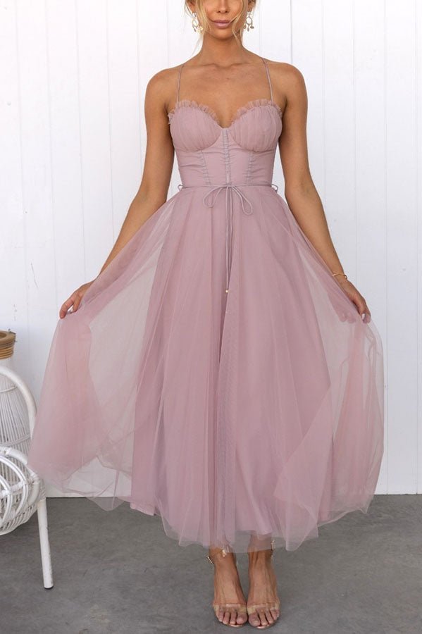 Chic Maxikleid à Bretelles pour Femmes - Marie Montel