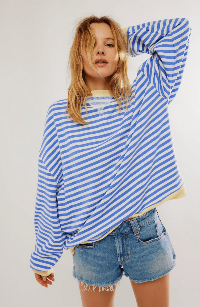 Chic Pull Oversize à Rayures pour Femmes - Marie Montel