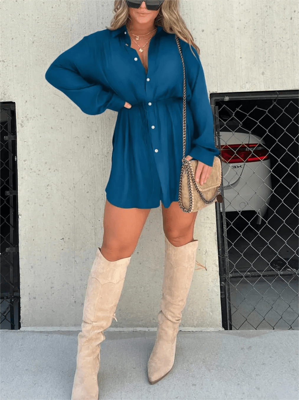 Chic Robe Combinaison Satinée Tendance pour Femmes - Marie Montel
