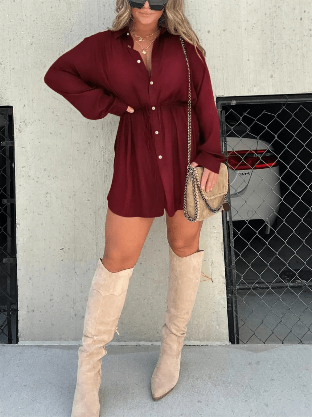 Chic Robe Combinaison Satinée Tendance pour Femmes - Marie Montel
