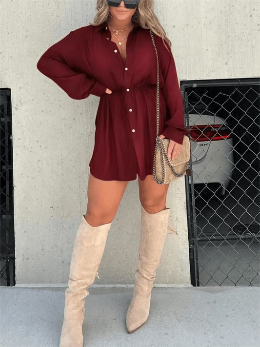 Chic Robe Combinaison Satinée Tendance pour Femmes - Marie Montel