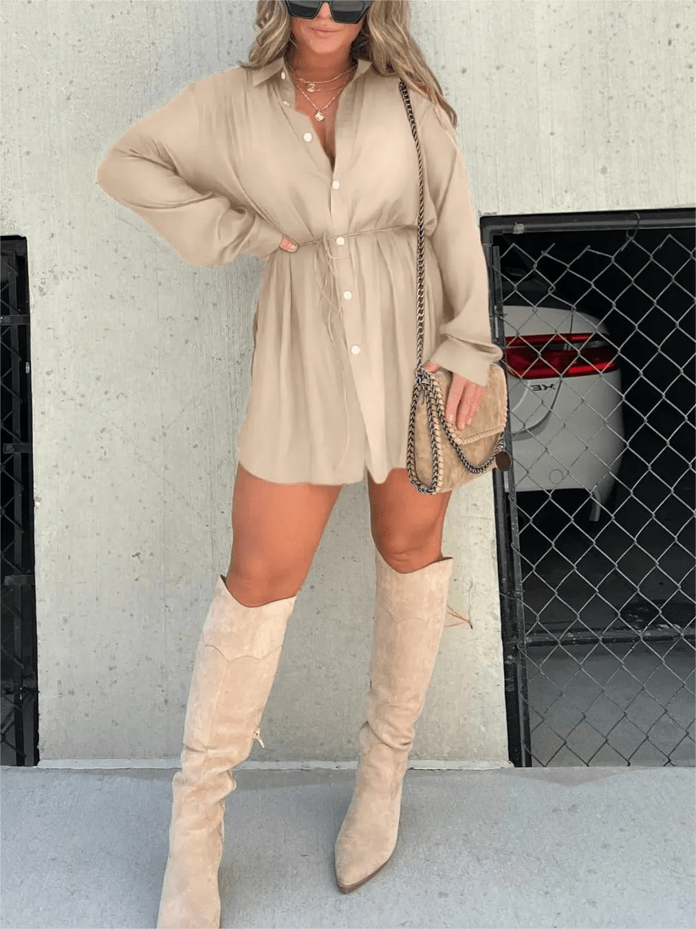 Chic Robe Combinaison Satinée Tendance pour Femmes - Marie Montel