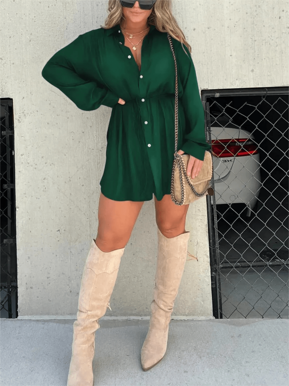 Chic Robe Combinaison Satinée Tendance pour Femmes - Marie Montel