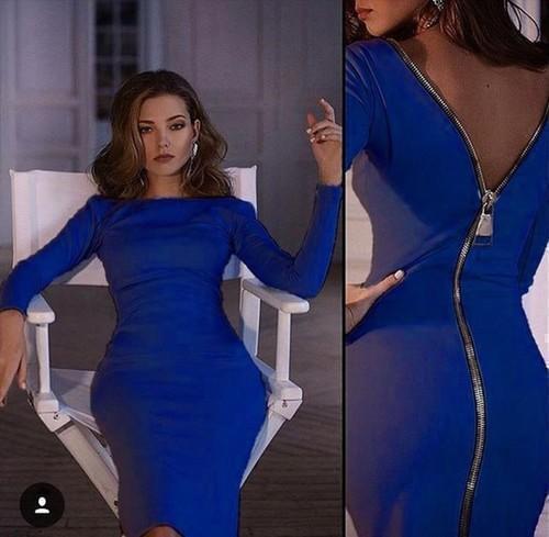 Chic Robe Crayon à Manches Longues pour Femmes - Marie Montel