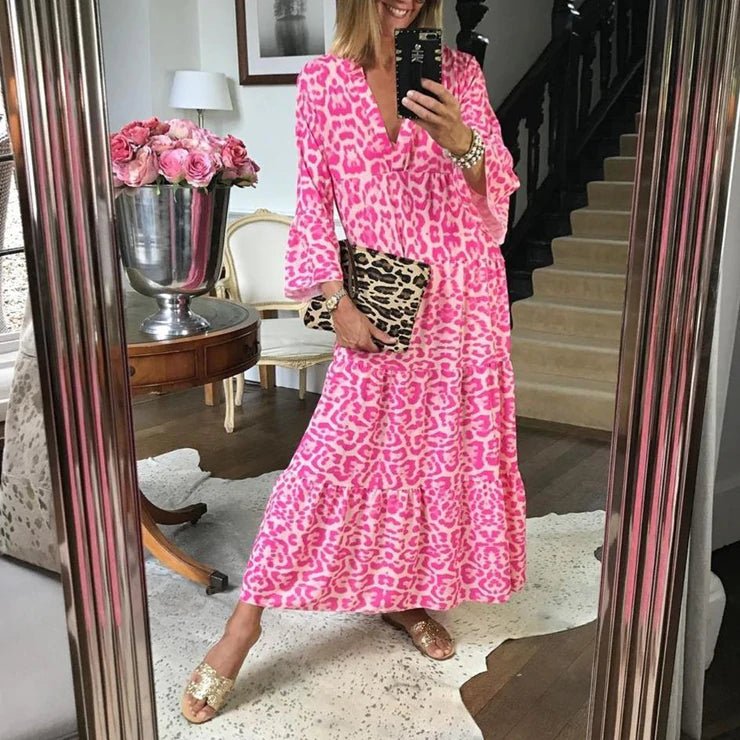 Chic Robe d'Été à Imprimé Léopard pour Femmes - Marie Montel