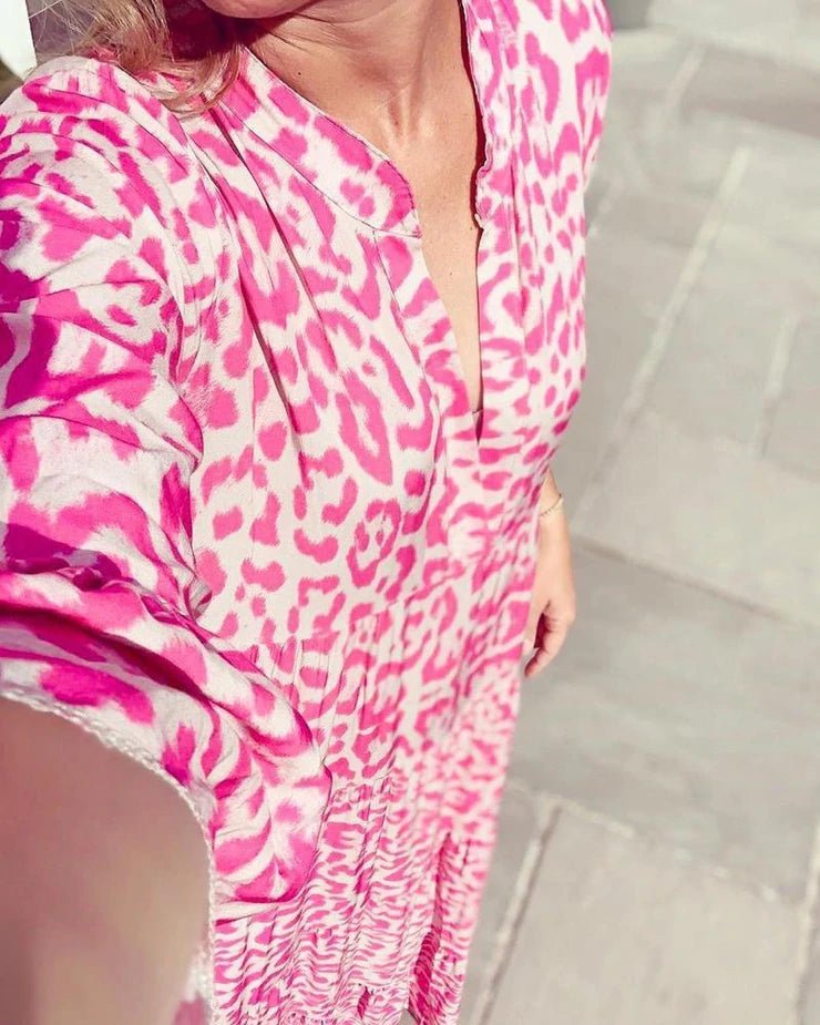 Chic Robe d'Été à Imprimé Léopard pour Femmes - Marie Montel