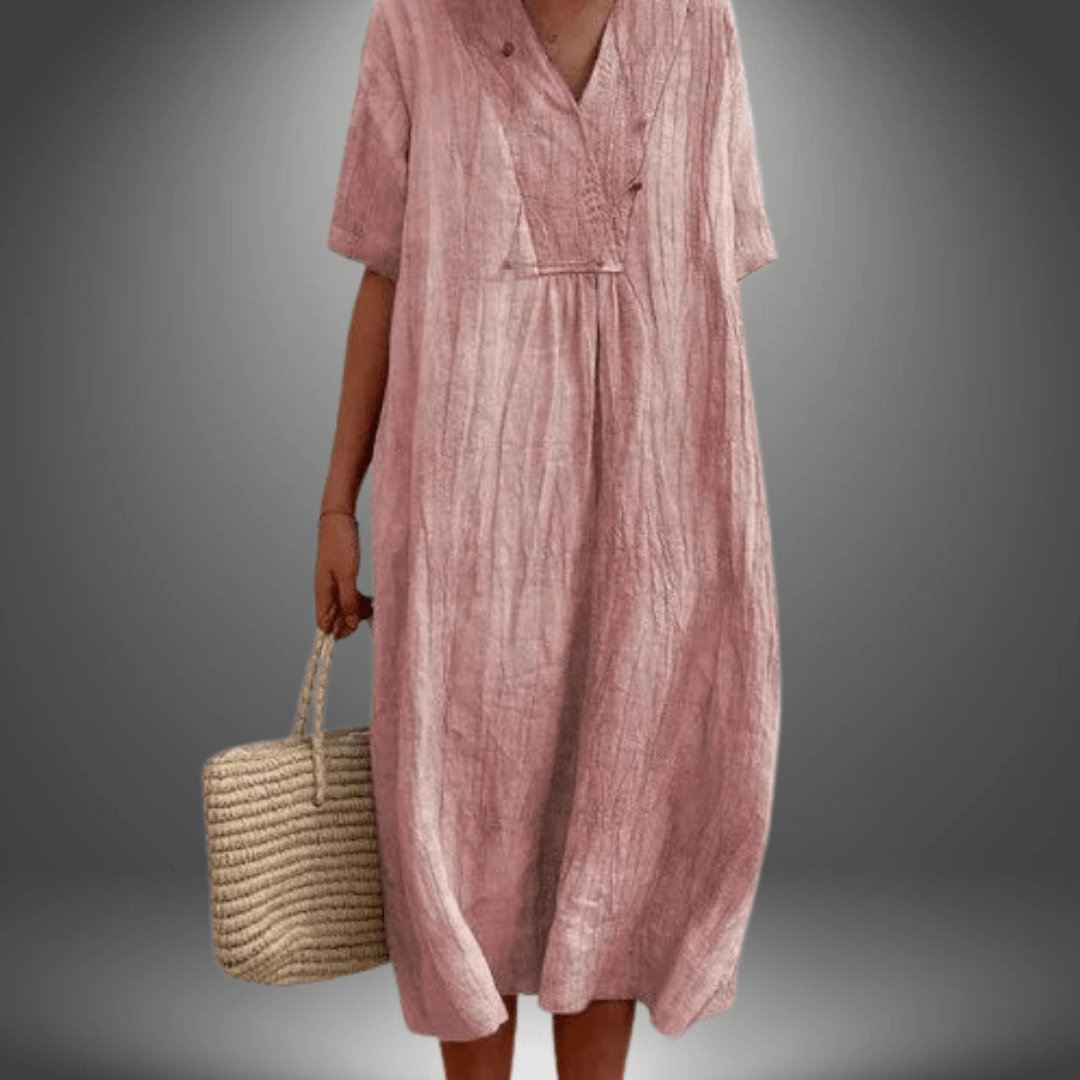 Chic Robe Longue à Décolleté en V pour Femmes - Marie Montel