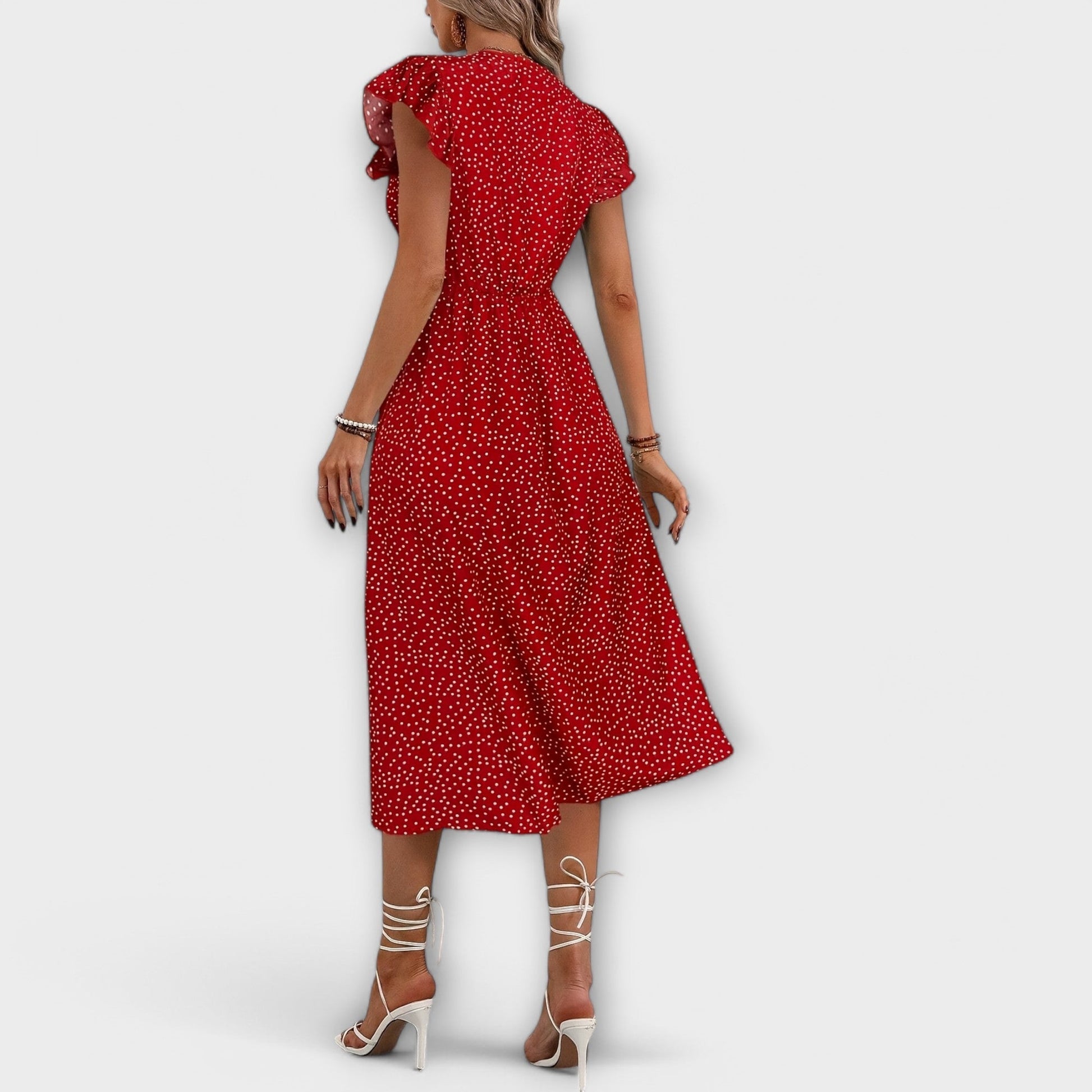 Chic Robe Midi à Pois pour Femmes - Marie Montel