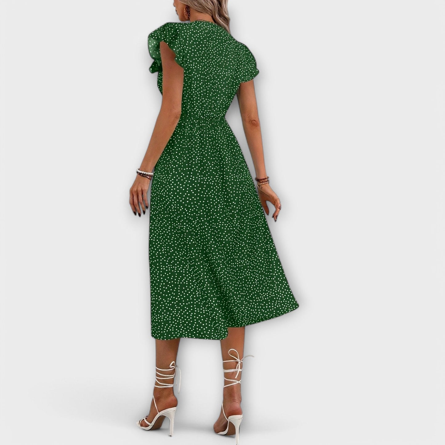 Chic Robe Midi à Pois pour Femmes - Marie Montel