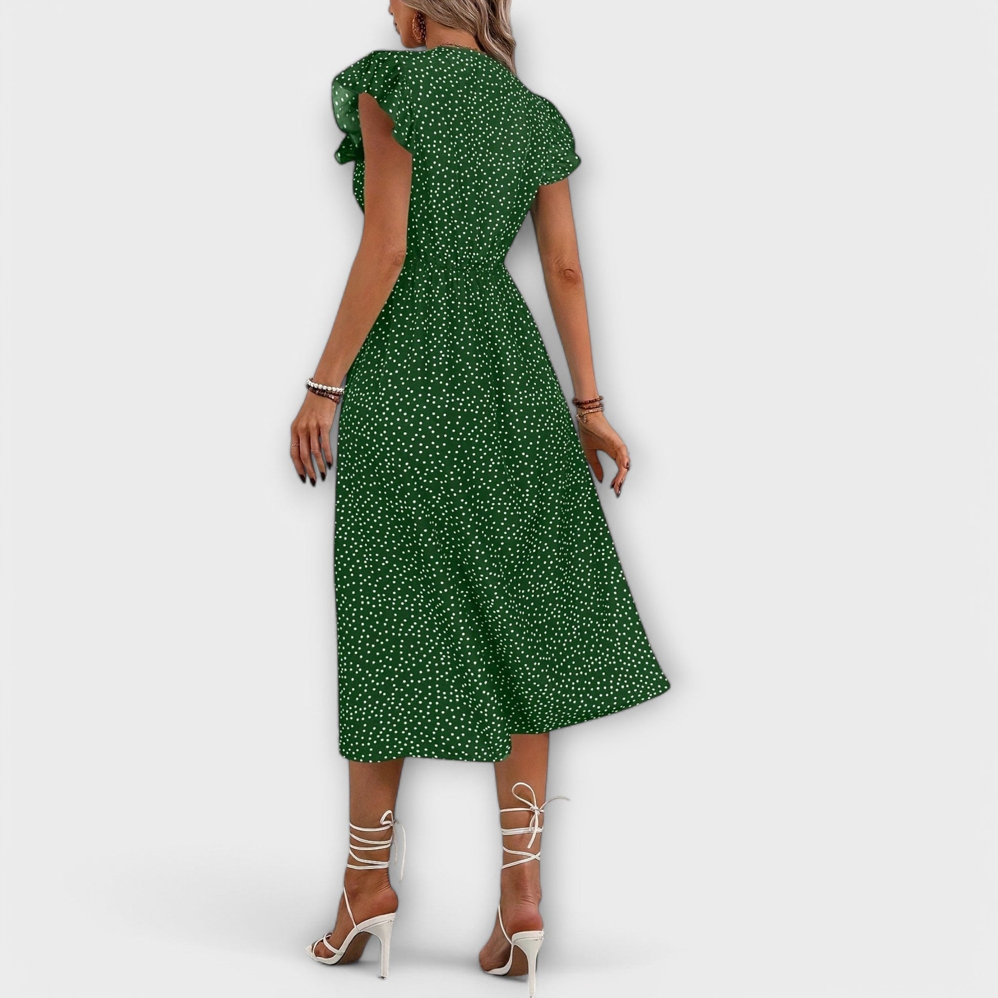 Chic Robe Midi à Pois pour Femmes - Marie Montel