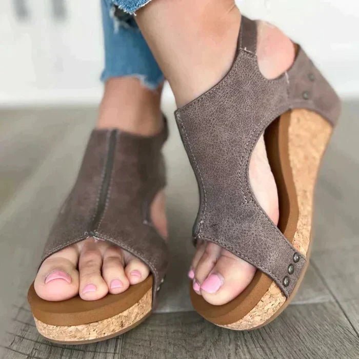Chic Sandales à Talons Compensés pour Femmes - Marie Montel