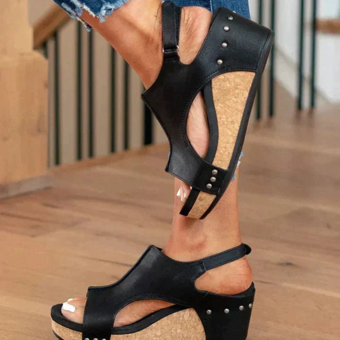 Chic Sandales à Talons Compensés pour Femmes - Marie Montel