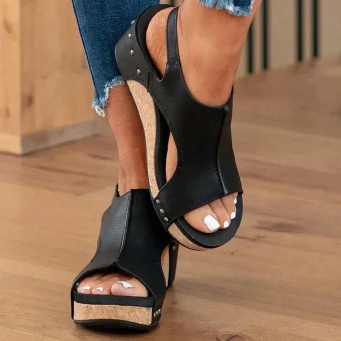 Chic Sandales à Talons Compensés pour Femmes - Marie Montel