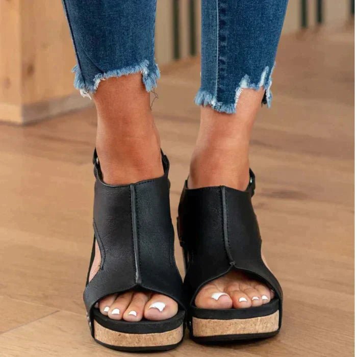 Chic Sandales à Talons Compensés pour Femmes - Marie Montel