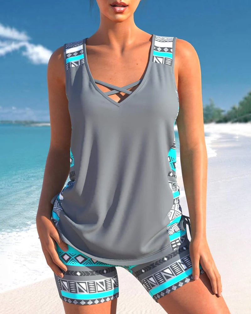 Chic Tankini avec V - Ausschnitt pour Femmes - Marie Montel