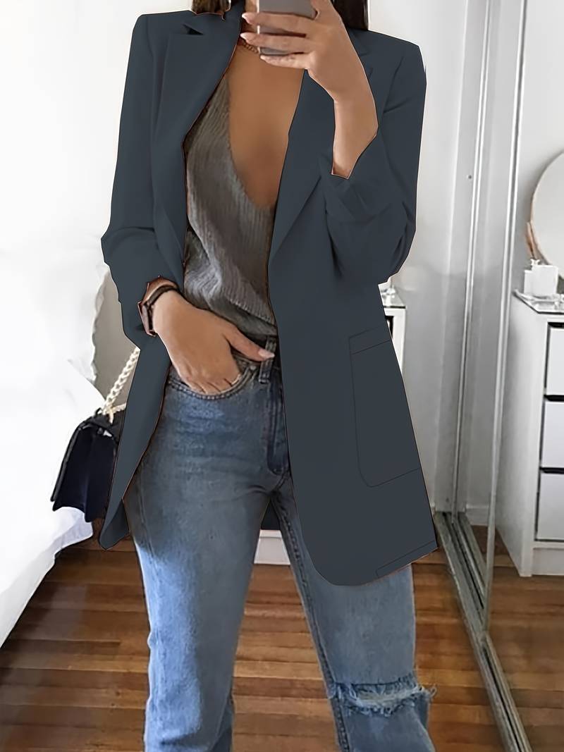 Blazer chic à manches longues pour femmes