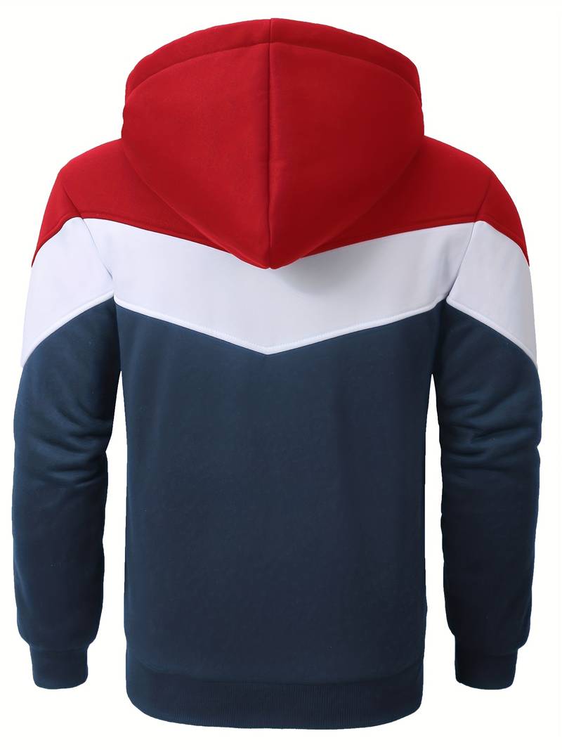 Veste à manches longues tricolore pour hommes