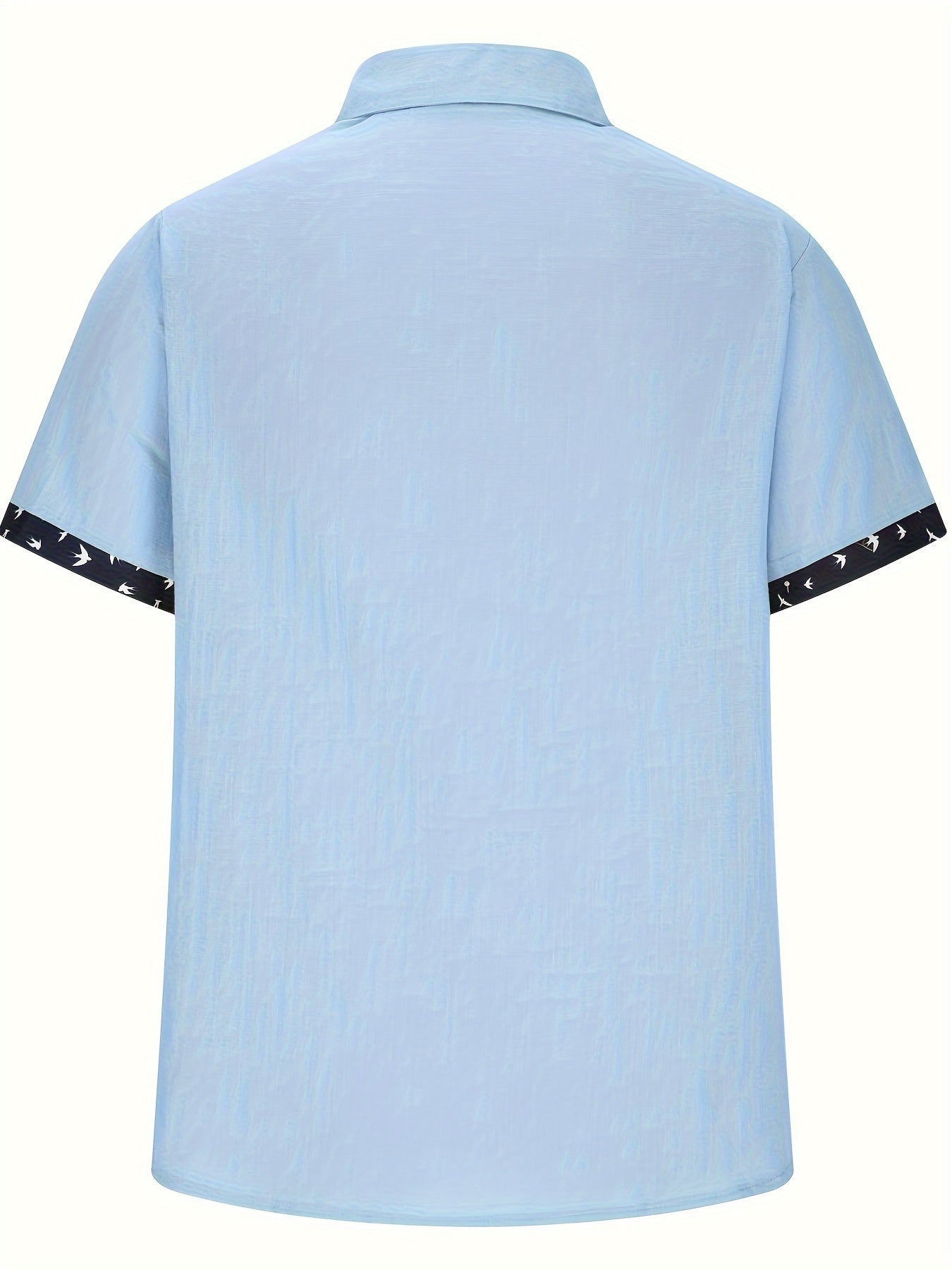 Chemise pour homme à manches courtes avec col à revers et poche poitrine