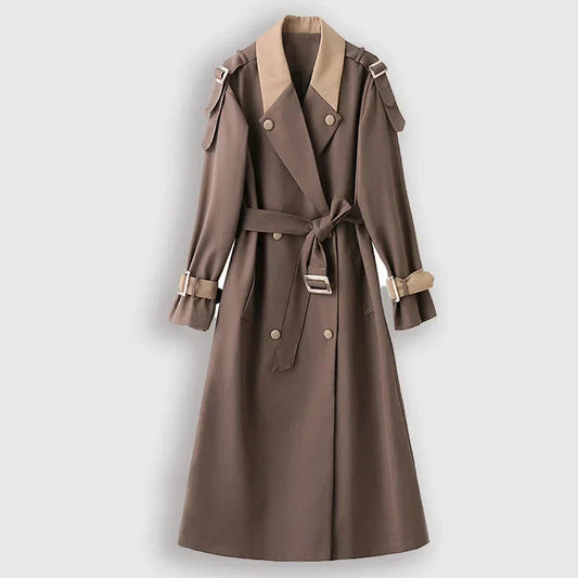 Manteau trench long pour femmes