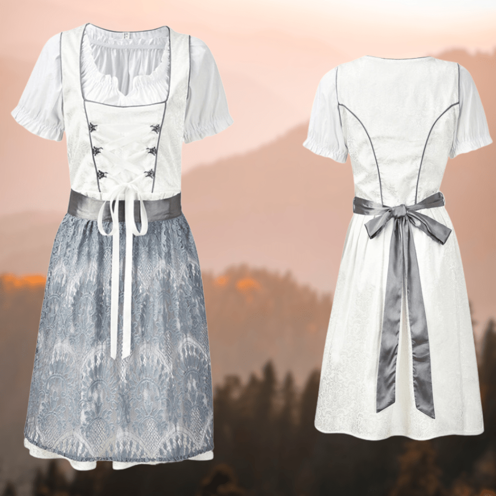 Dirndl Élégant en Beige/Cremé pour Femmes - Marie Montel