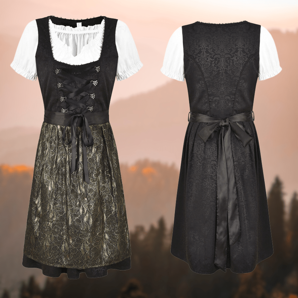 Dirndl Élégant en Beige/Cremé pour Femmes - Marie Montel