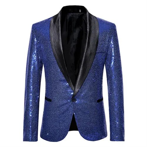 Veste à sequins brillante pour hommes