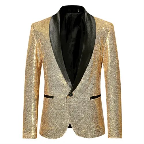 Veste à sequins brillante pour hommes