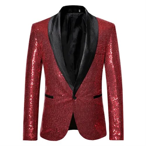 Veste à sequins brillante pour hommes