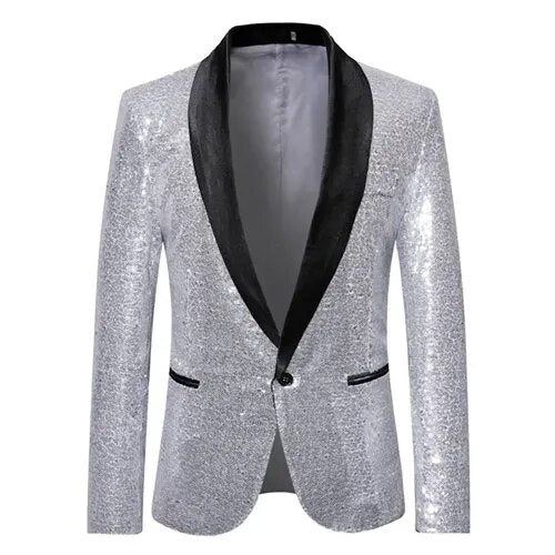 Veste à sequins brillante pour hommes