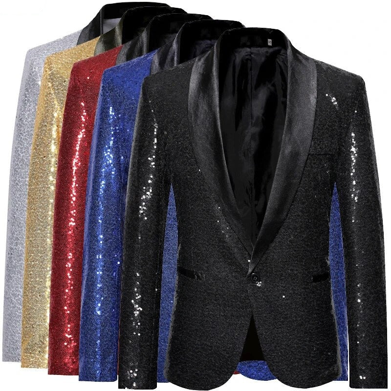 Veste à sequins brillante pour hommes