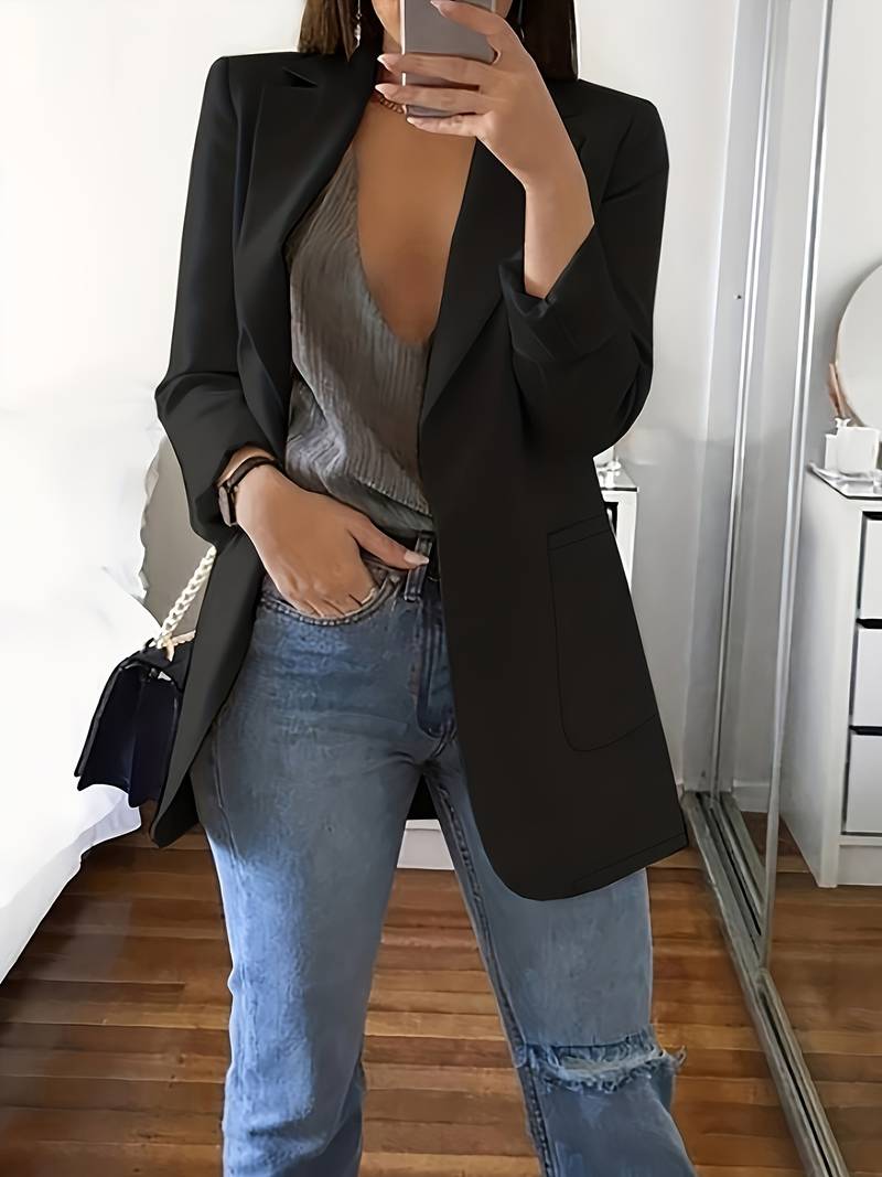 Blazer chic à manches longues pour femmes