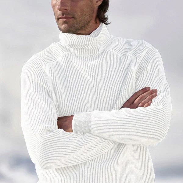 Pull Col Roulé Épais en Coton pour Hommes