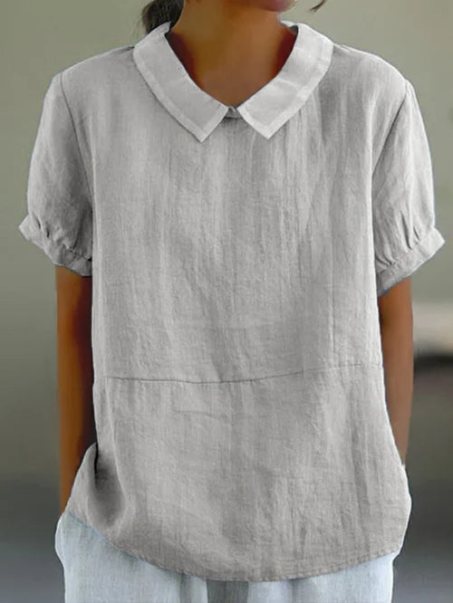 Chemise à manches courtes avec col classique