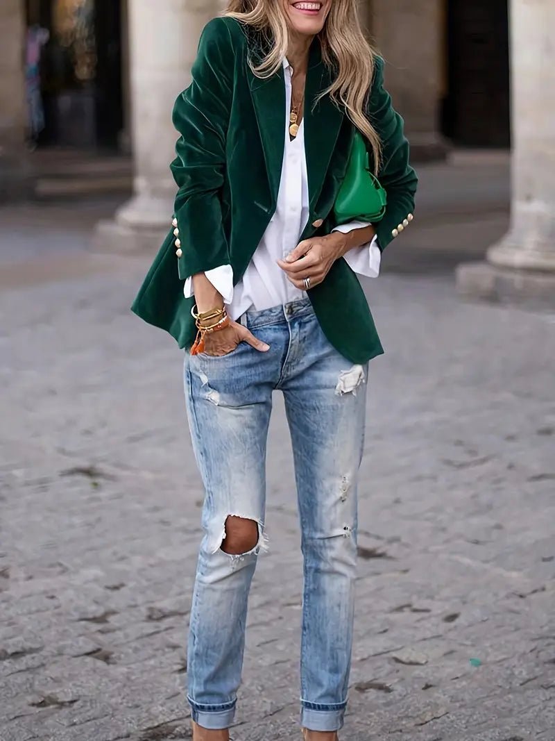 Élégant Blazer en Velours pour Femmes - Marie Montel