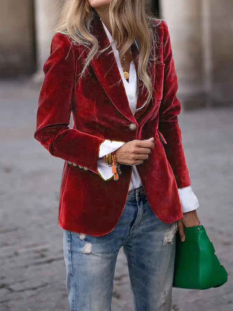 Élégant Blazer en Velours pour Femmes - Marie Montel