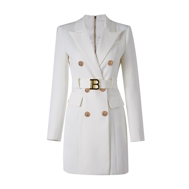 Élégant Blazerkleid à Ceinture pour Femmes - Marie Montel