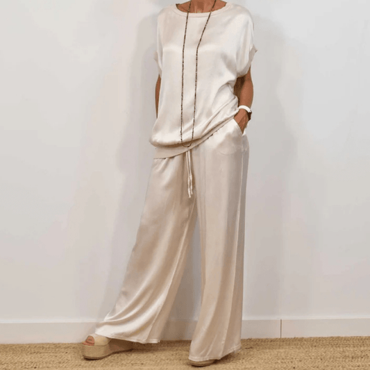 Elégant Ensemble Chic à Manches Courtes pour Femmes - Marie Montel