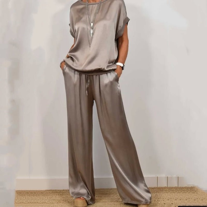Elégant Ensemble Chic à Manches Courtes pour Femmes - Marie Montel