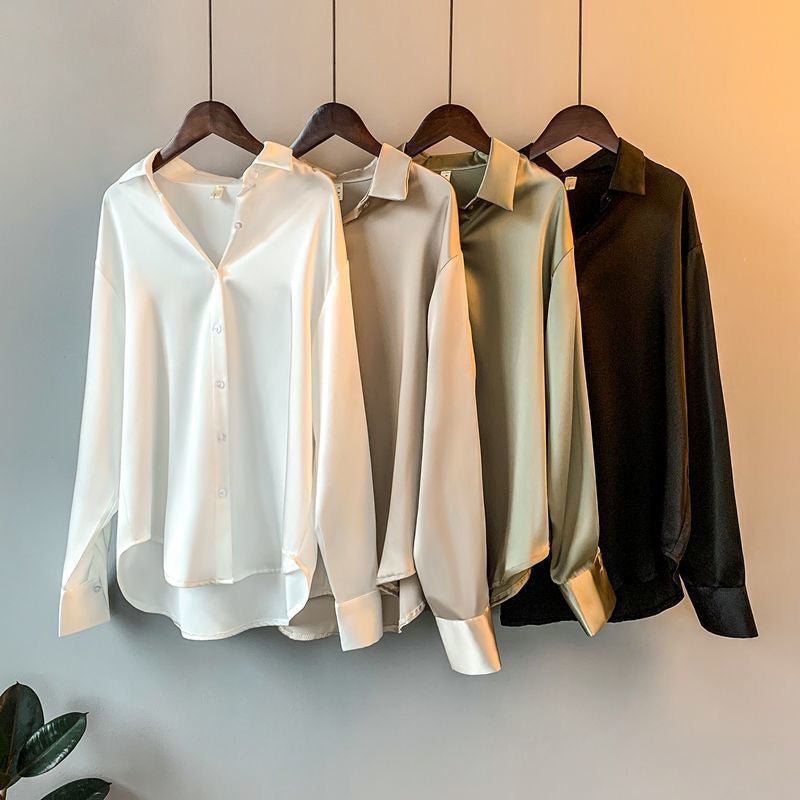 Élégante Blouse en Satin pour Femmes - Marie Montel