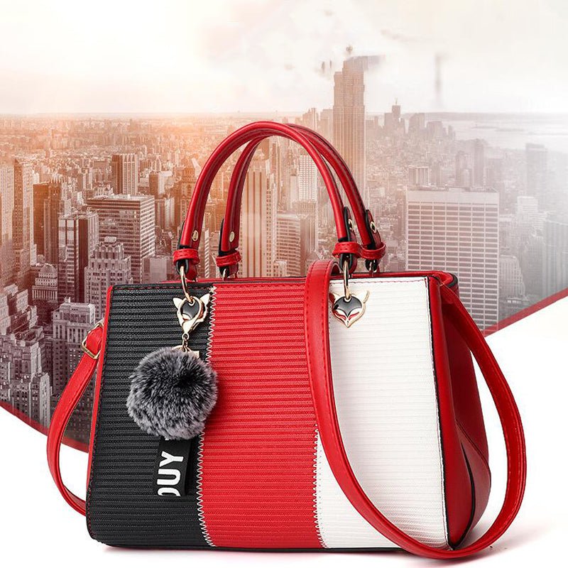 Élégante Sac à Main Tressé avec Ornamental Pompon pour Femmes - Marie Montel