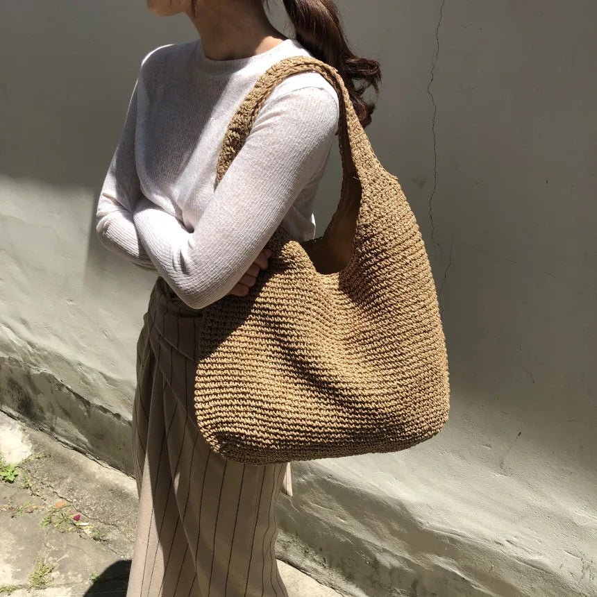 Élégante Sac de Plage en Paille pour Femmes - Marie Montel