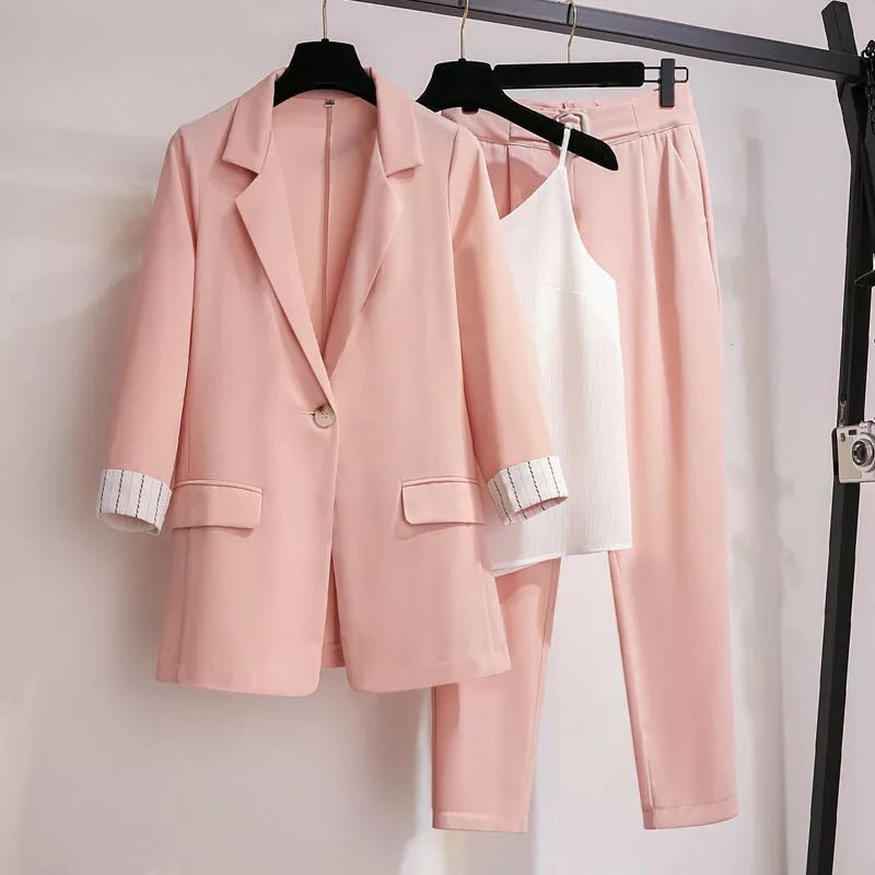 Ensemble 3 Pièces Élégant Femme – Blazer, Pantalon et Top - Marie Montel