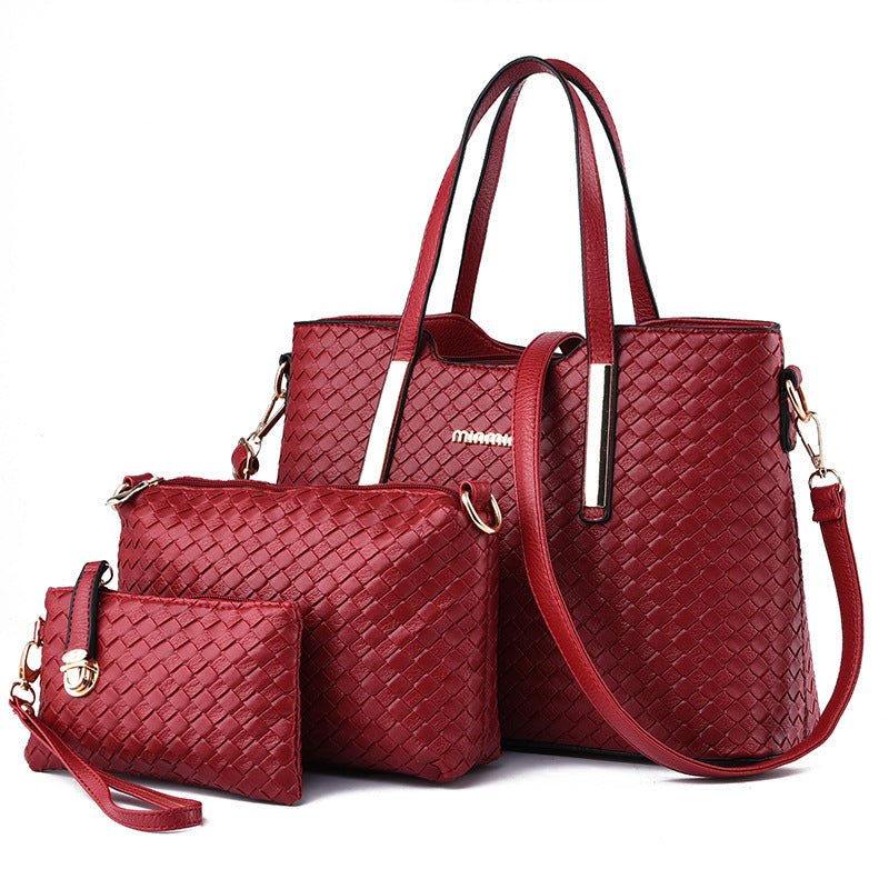 Ensemble 3 Sacs Femme en Cuir Tressé – Cabas, Bandoulière & Pochette - Marie Montel