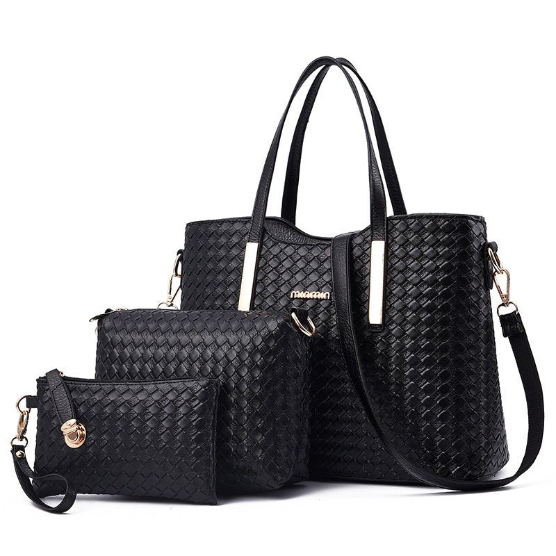 Ensemble 3 Sacs Femme en Cuir Tressé – Cabas, Bandoulière & Pochette - Marie Montel