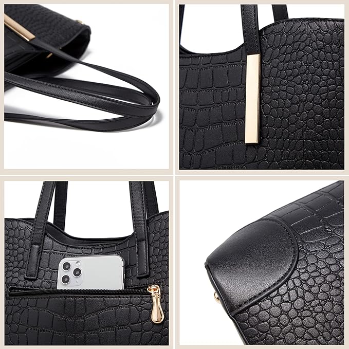 Ensemble 3 Sacs Femme en Cuir Tressé – Cabas, Bandoulière & Pochette - Marie Montel
