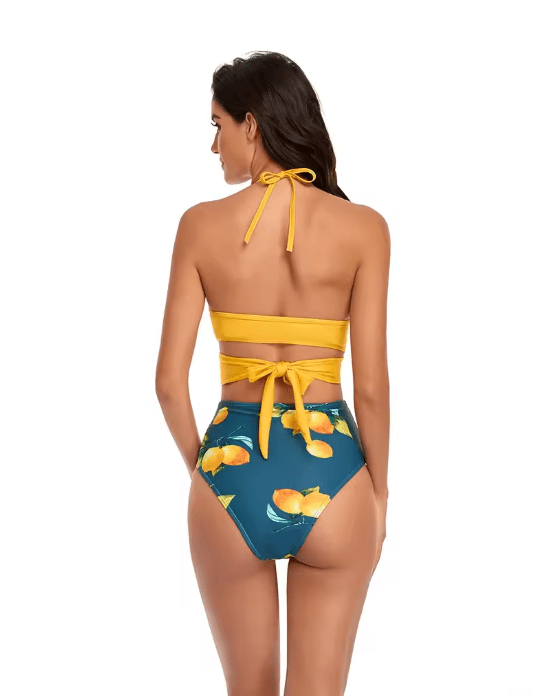 Ensemble Bikini WW | Bikini à nouer et à enrouler à fleurs - Marie Montel