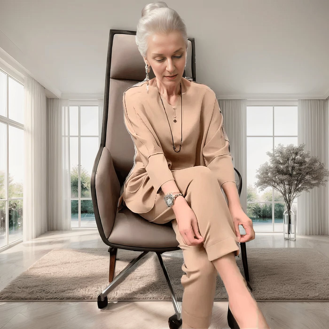 Ensemble Chic à Manches Amples pour Femmes - Marie Montel