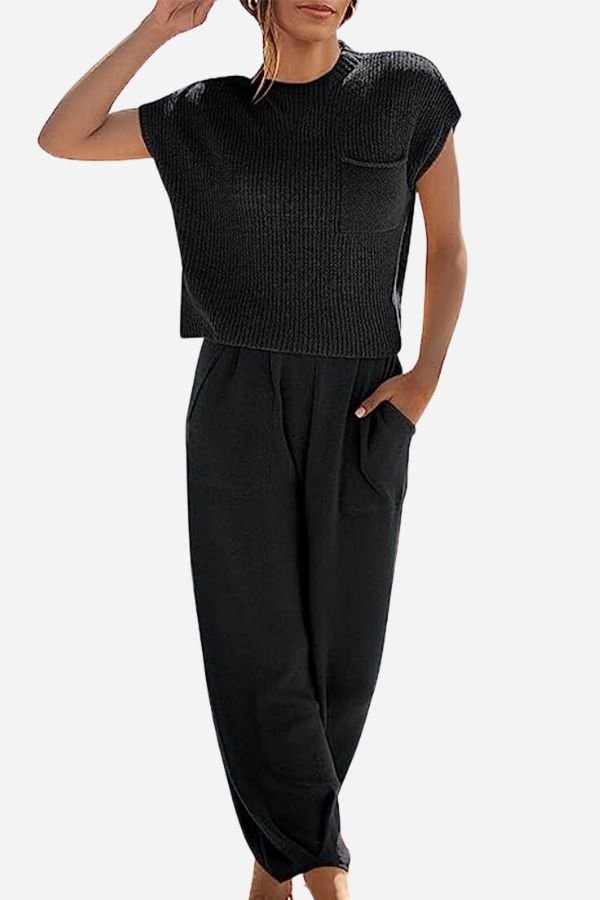 Ensemble Chic à Manches Courtes pour Femmes - Marie Montel